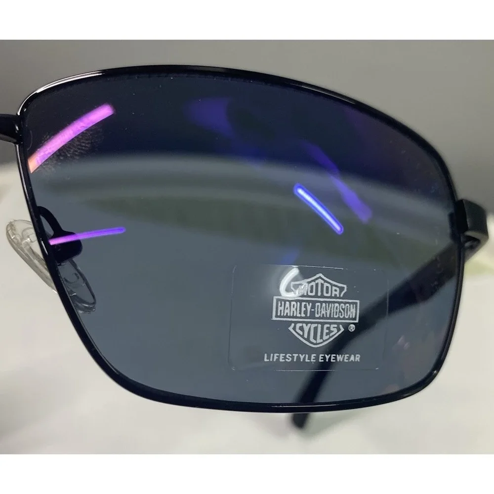 Harley Davidson HD0665S Mens Geo Sport Black Metal Sunglasses 100% UVA&UVB-NEW